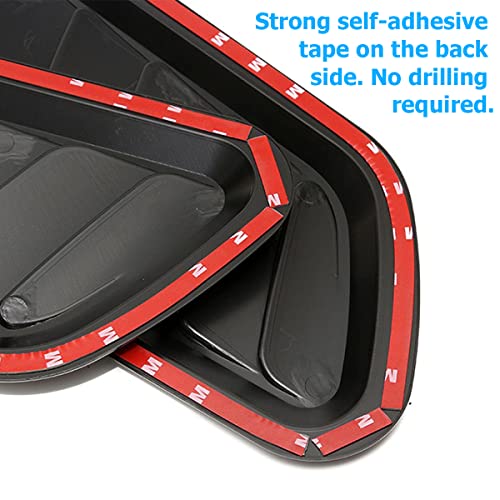Blilo Car Hood Vents, 2PCS Universal Hood Air Vents for Car Hood Scoop, Bonnet Vent Hood Air Intake Trim Cover (Carbon Fiber) - color: Carbon Fiber
