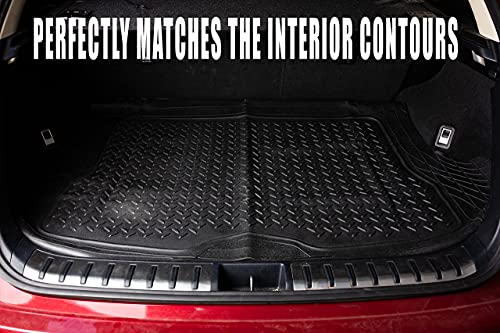 Heavy Duty Cargo Floor Mat – Odorless All Weather Trunk Protection - Trimmable Trunk Liner to Fit Most Vehicles Car Truck Van SUV - Premium Quality Black Rubber Trunk Mat – 44’’ x 54.3’’