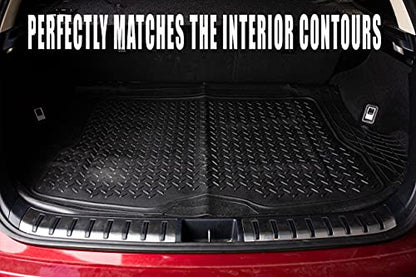 Heavy Duty Cargo Floor Mat – Odorless All Weather Trunk Protection - Trimmable Trunk Liner to Fit Most Vehicles Car Truck Van SUV - Premium Quality Black Rubber Trunk Mat – 44’’ x 54.3’’
