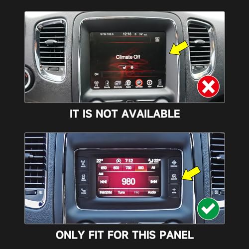 Car Center A/C Outlet Panel Decals for 2014-2017 Dodge Durango Accessories Carbon Fiber Interior Stickers, Red - color: Center a/C Outlet Panel
