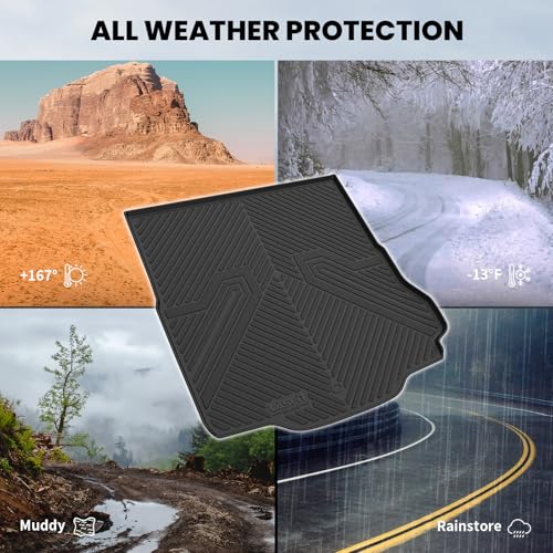 LASFIT Cargo Mat for Dodge Charger Daytona 2024 2025 2026 Scat Pack & R/T (Fit 2-Door, Not for 4-Door), All Weather TPE Custom Fit Trunk Mats Cargo Liners, Black - style: 5) Charger Daytona | 2024-2026 | Trunk Mat