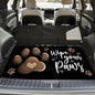 Universal Car Trunk Mat, All Weather Trunk Protection Cargo Liner, Stylish Vehicle Interior Accessories, Durable Cargo Mat Rear Trunk Line Suitable for Most Car (Brown Dog Paw Print, 29" x 39") - color: Brown Dog Paw Print