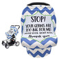 Metplus Car Seat Cover Baby, No Touch Sign Carseat Canopy, Nursing Breastfeeding Covers, Stretchy Universal Fit, Multi-Use for Stroller/Shopping Cart/High Chair, Gender Neutral Shower Gift - color: Blue Stripes