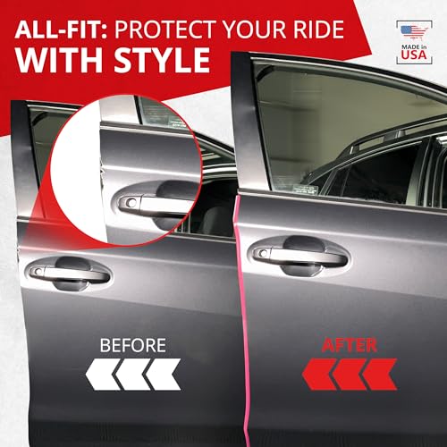 Car Door Edge Protector – Universal DIY Edge Trim to Prevent Scratches & Dings – Flexible Adhesive Molding Trim for Cars, Trucks & SUVs (10 Ft - Pink)