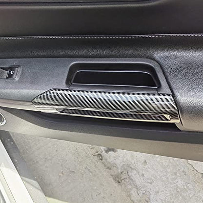 Interior Door Handle Cover Trim Compatible with 2015 2016 2017 2018 2019 2020 2021 2022 2023 2024 Ford Mustang Accessories (Carbon Style)