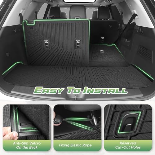 Cartist Cargo Mat & Backrest Mat Fits for Nissan Pathfinder 2022 2023 2024 2025 2026(7/8 Seats) All Weather TPE Trunk mat for Pathfinder Car Accessories for Pathfinder 2022-2026 - size: 10)Nissan Pathfinder (7/8 Seats)【22-26】