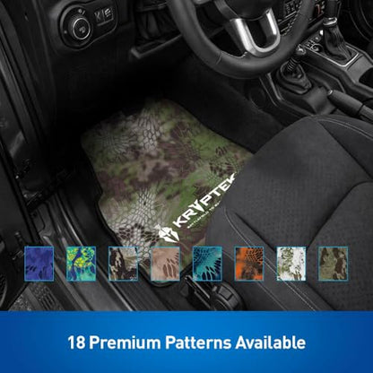 Coverking Universal Car Floor Mats Set of 2 (Front Driver and Passenger) Kryptek Altitude Camo - All-Weather Protection for Mud, Dirt, Rain, Spills, Non-Slip Backing, Fits Cars Trucks SUVs Jeeps - style: Kryptek Altitude