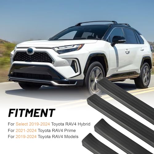 Door Sill Protector, Anti-Scratch Car Door Protection Compatible with Toyota RAV4 Hybrid, RAV4 Prime, RAV4-4 Door Set, Black