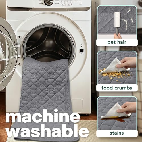 PAWFINITY Waterproof Armchair Couch Cover for Dogs, Washable Pet Blanket, Paw Print Quilted, Pet Hair Resistant, Scratch-Resistant Furniture Protector for Single Sofa & Chair, 30x30 Inch, Grey - size: 30x30 inch (pack of 1)