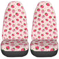 Dujiea Pink Strawberry 2 Pcs Universal Auto Seat Covers Front Seats Only, Vehicle Bucket Seat Protectors Fit for Most Car SUV Sedan and Truck - color: Strawberry