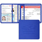 Car Insurance and Registration Holder, 5.5 x 5 Inch PU Leather Vehicle Glove Box Organizer Wallet Case for Insurance Card, Driver License, Paperwork - Blue - color: Blue