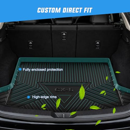Nilight Cargo Mats for Mazda CX5 CX-5 2017 2018 2019 2020 2021 2022 2023 2024 2025 All Weather Protection Heavy Duty Cargo Liners - color: 2017-2025 Mazda CX5 Cargo Mat