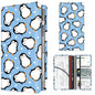 Premium Car Registration and Insurance Card Holder, Cute PU Leather Car Document Holder, Vehicle Glove Box Car Organizer with Magnetic Closure for Driver License, Cards Blue Penguin - color: Blue Penguin