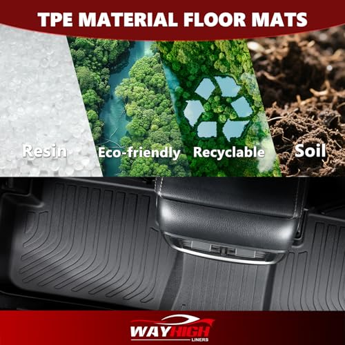 Wayhigh® Floor Mats & Cargo Liner for Acura RDX 2016-2018, All Weather TPE Car Mats Waterproof Heavy Duty Floor Liners Custom Fit for RDX Accessories - style: 1) For Acura RDX / 2016-2018 / Mats Set