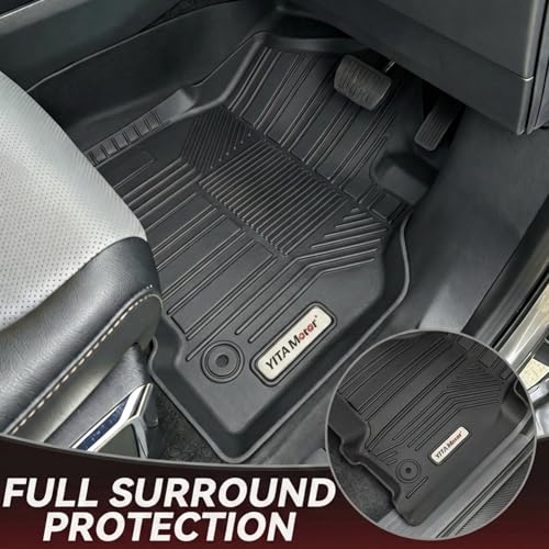 YITAMOTOR Floor Mats Fit for 2019-2025 2026 Ram 2500/3500 Crew Cab (Not for PTO KIT Models), TPE All Weather Dodge Ram 2500/3500 Floor Mats Include 1st & 2nd Row, Black - style: 2019-2025 Ram 2500/3500 Crew Cab