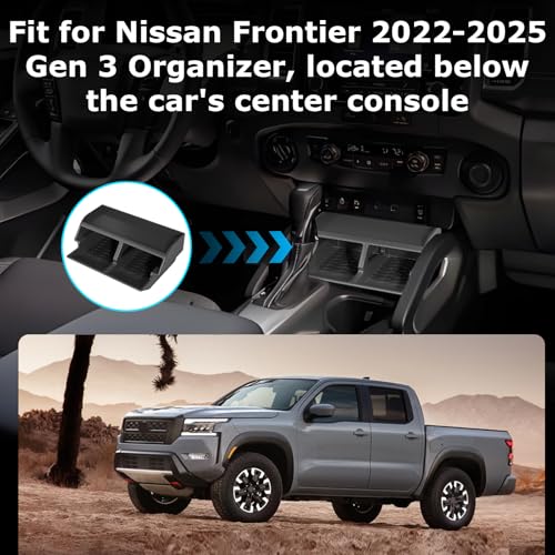 Controller Organizer for Nissan Frontier 2022-2025, Perfect fit, Durable, Center Console Organizer for Nissan Frontier Gen 3, Compatible with 2022-2025 Nissan Frontier Accessoriess