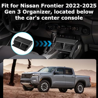 Controller Organizer for Nissan Frontier 2022-2025, Perfect fit, Durable, Center Console Organizer for Nissan Frontier Gen 3, Compatible with 2022-2025 Nissan Frontier Accessoriess