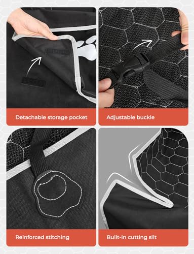 Oasser SUV Cargo Liner for Dogs Large Waterproof Trunk Cover with Detachable Pocket and Bumper Flap Protector, 600D Oxford Cloth, Black, XL (55 x 91 Inch) - size: XL (55 x 91 inch)