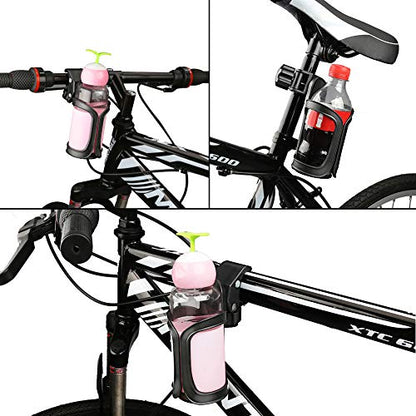 Accmor Stroller Cup Holder, Universal Cup Holder for Uppababy, Nuna, Doona Strollers, 360 ° Rotatable Bottle Holder for Stroller, Wheelchair, Walker - color: black-2pc