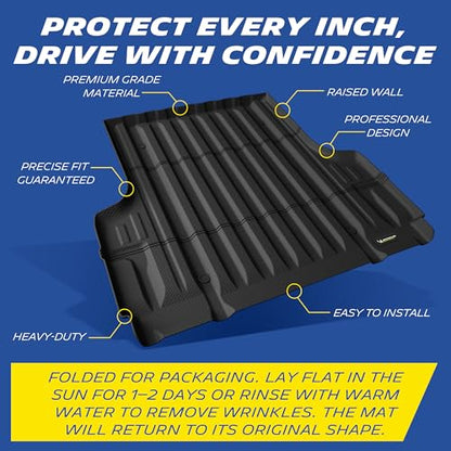 MICHELIN Truck Bed Mat for 2005-2021 Nissan Frontier 5 FT / 60.3" Only, All-Weather Truck Bed Liner, Custom Fit, Durable TPE Bedliner, Non-Slip - size: 3) Frontier | 05-21 | 5 FT