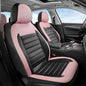 Coverado Car Seat Covers Front Seats, Luxury Leather Car Seat Covers, Automotive Mesh Seat Covers 2 Pack, Airbag-Compatible, Black Pink Seat Covers for SUV Sedan Truck - color: Pink&Black, size: FrontPair
