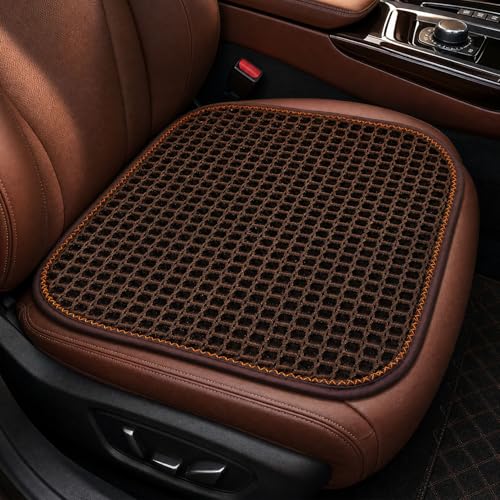 Cool and Breathable 3D air MESH car seat Cushion for Summer, Universal Ventilated Comfortable seat pad, Suitable for sedans, Vans, Pickup Trucks, and SUVs (Brown seat cushion-1PCS) - color: Brown Seat Cushion-1pcs