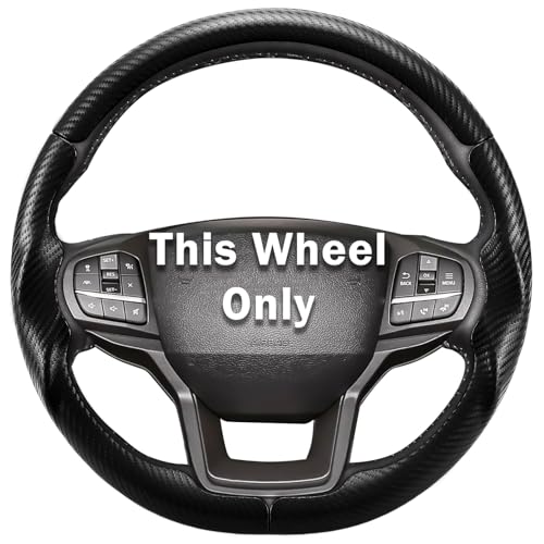 Steering Wheel Cover for Ford Explorer 2020-2025 Car Steering Wheel Cover Protector Accessories (Matte Black) - color: Matte Black, size: For Explorer 2020-2025
