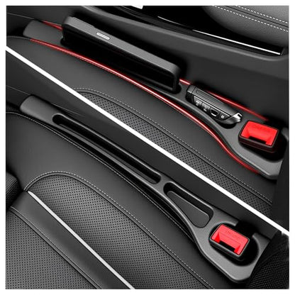 Car Seat Gap Filler 2 Pack,2026 Upgraded Car Seat Gap Filler Organizer with 2-Slot Storage & Phone Holder,Multifunctional in Between Cars Seats Catcher for Gaps 1.1-1.4" Wide