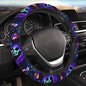 Halloween Jack and Sally Horror Nightmare Christmas Steering Wheel Cover for Women, Neoprene Anti-Slip Universal 15 inch Car Steering Wheel, Anime Car Accessories for Vehicle SUV (1)