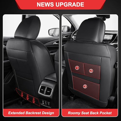 TTX LIGHTING Car Seat Covers for Chevrolet Chevy Equinox 2018-2024 Seat Covers Waterproof 5 Seats Fulll Set Breathable Faux Leather Custom Fit Car Protector Cushion Accessories - size: 17.Equinox 2018-2024 5 Seat Full Set