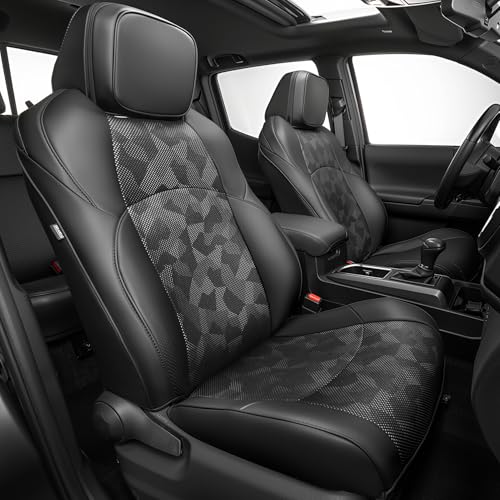 Fit for Toyota 4Runner 2025-2026 (6th) Car Seat Covers ,Custom Automotive Seat Covers Full Set-Front,Second & Third 7-Seat Car Seat Protector,Luxury Leather Seat Covers for SUV (3-Row,7 Seats -Black) - color: Black, size: 2025-2026(6th)-3 Row，7 Seat