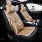 Bling Retro Fashion Lattice Silk and Leather Car Seat Covers Front and Rear Seat Covers Universal Fit (Champagne-Luxury) - color: Champagne-Luxury