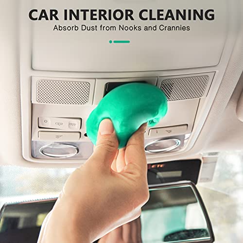 TICARVE 2Pack Cleaning Gel for Car Detailing Vent Cleaner Cleaning Putty Gel Auto Detail Tools Car Interior Cleaner Cleaning Mud for Cars and Keyboard Cleaner Cleaning Slime Green (320g/11.2oz) - color: Green 2 Pack