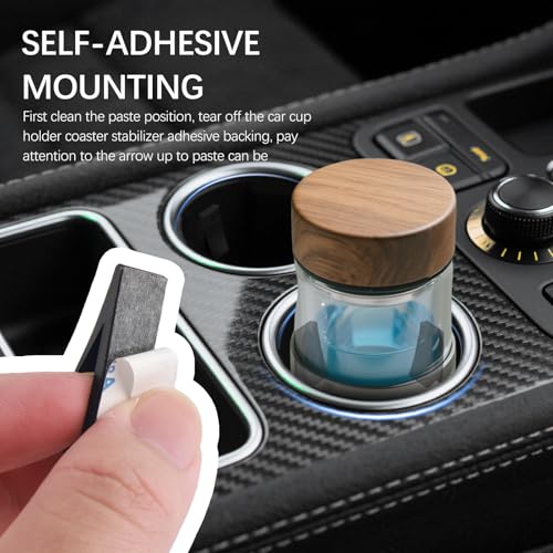 6PCS Car Cup Holder Insert Stabilizer,Anti-Shake Silicone Cup Holder Coasters for Car Stabilizer with Curve Design,Self-Adhesive Cupholder Insert for Cars Stabilizing Water Cups