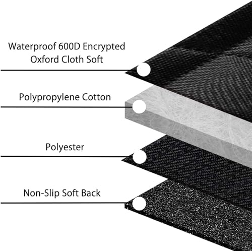 Dog Car Seat Cover, Waterproof Nonslip Pet Seat Cover for Back Seat with Storage Pockets Mesh Visual Window, Scratch Proof Pet Dog Seat Cover Hammock for Cars Trucks and SUVs, XL-Black
