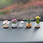 Cute car Accessories for Women,Mini Flower Pot Elf Car Ornament, Adorable mini Plant Car Interior Dashboard Accessories (AB) - style: AB