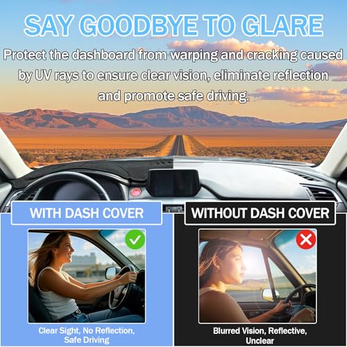 Dashboard Mat - Premium Polyester Fiber, Non-Slip Heat Resistant Dash Cover Protector (Compatible with Chevrolet Sail 3 Nueva Sail 2015-2019, Black+Red Edge) - color: Black+Red Edge