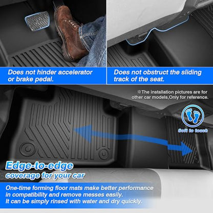 RAV4 Floor Mats - Car Mats for Toyota RAV4 2019-2025, All Weather Floor Mats Cargo Liner with Backrest Mat and Door Sill Guards for RAV4 Accessories, Heavy Duty Rubber Mats - size: 1)Toyota RAV4 19-25 Full Set