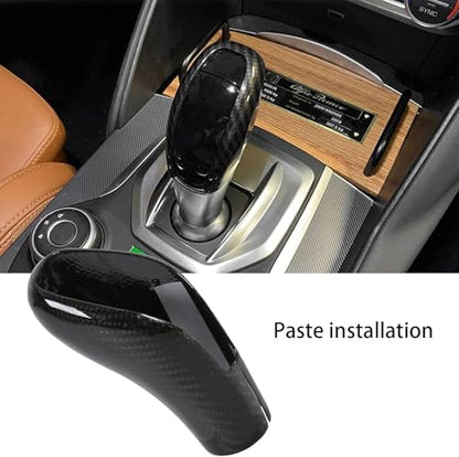 Gear Shifter Knob,Shift Knobs,Car Gear Shift Knob Head Cover Sticker Trim, Carbon Fiber Car Shifter Cover Gear Shifting Lever Knob Cover for Giulia Stelvio 2020‑2021
