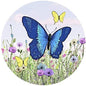 Screen Door Magnets Double Sided – Keep People, Kids, and Dogs from Running into a Screen Door. Saver - Robbins Aria Butterfly - color: Butterfly Blue
