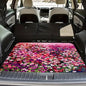 Universal Car Trunk Mat, All Weather Trunk Protection Cargo Liner, Stylish Vehicle Interior Accessories, Durable Cargo Mat Rear Trunk Line Suitable for Most Car (Pink Purple Flowers, 29" x 39") - color: Pink Purple Flowers