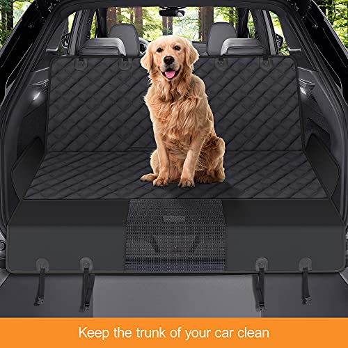 GXT Dog Back Seat Cover Protector for Cars SUV and Trucks with Mesh Window, Scratchproof Nonslip and Waterproof Material(Black) - color: black, style: Seat Cover Only