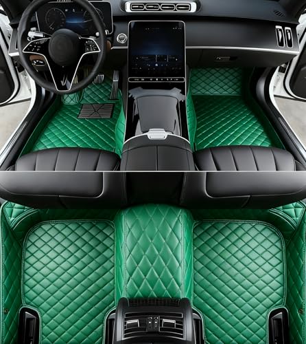 Custome Car Mats Accessories All Weather Floor mats Compatible with Automotive Floor Mats Passenger car mats (Green) - color: green