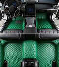 Custome Car Mats Accessories All Weather Floor mats Compatible with Automotive Floor Mats Passenger car mats (Green) - color: green