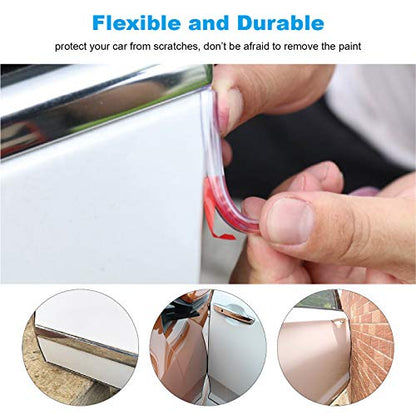 Car Door Edge Guards Clear, 32Ft Rubber Seal Protector U Shape Edge Trim Car Door Edge Protection Fit for Most Car - size: 32Ft(Clear)