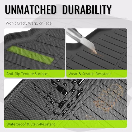 TPE Trunk Cargo Mats Compatible with 2022-2025 Toyota Corolla Cross, Only for AWD Model, Black 3D Molded Front Rear, All Weather Interior Rear Trunk Carpet Liner Protector, 1PC
