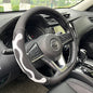 D Shaped Comfy Grip Steering Wheel Cover, Anti-Slip Design, Flat Bottom 14.5-15 Inch(Silicone White)