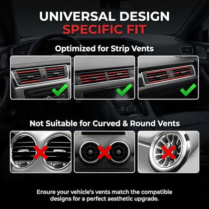 Red Car Accessories - 20PCS Air Conditioner Decoration Strip and 33Ft Car Interior Trim with Installing Tool DIY Flexible Car Accessories Interior Suitable for Most Vehicles