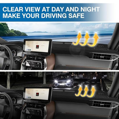 KUST Black Dash Cover for Toyota Venza 2021 2022 2023 2024 (LE, XLE, Limited) Left Hand Driving Polyester Dashboard Cover Non-Slip Center Console Dash Cover Sunshade Windshield No Glare - size: Venza 21-24(black)