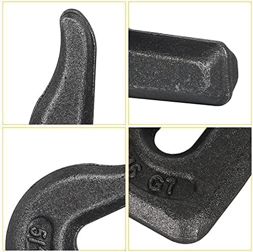 6Pack 3/8'' Weld-On Forged Clevis Grab Chain Hooks, Heavy Duty Forged Grade 70 Grade Utility Hook -6600 LBS Capacity Weldable for Trailer Truck,Rigging,Car,SUV,Tractors Loader Bucket